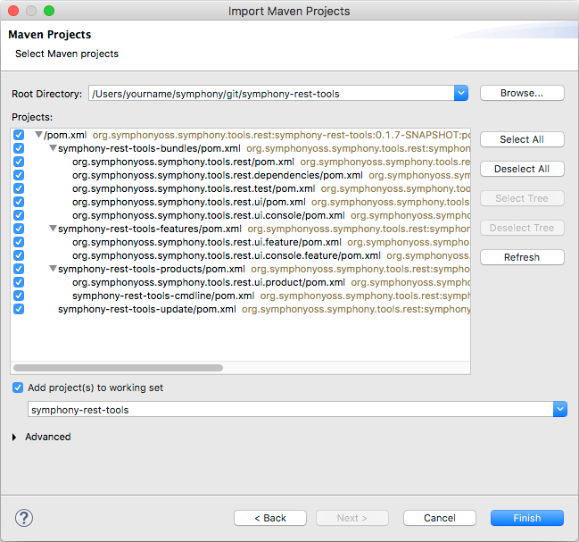 Select Maven Projects